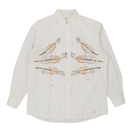 Iceberg Embroidered Shirt - Medium White Cotton