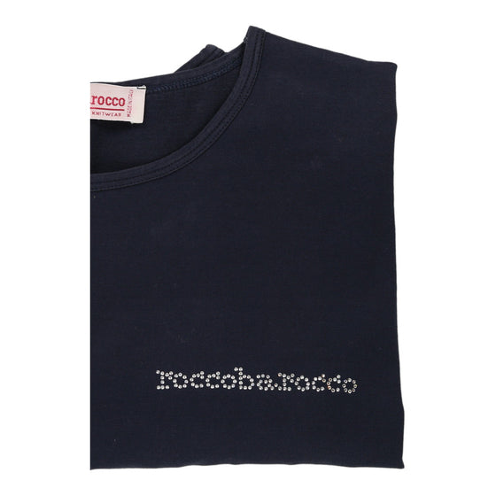 Roccobarocco T-Shirt - Small Blue Cotton