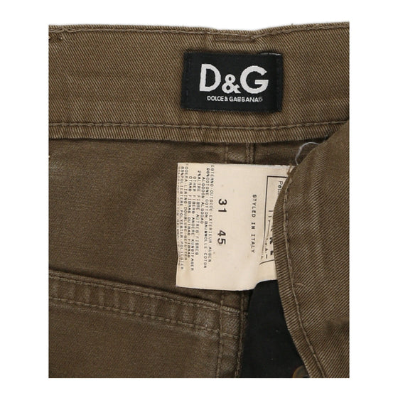 Dolce & Gabbana Boot Cut Jeans - 27W UK 8 Brown Cotton