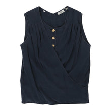  Valentino Blouse - Small Blue Silk