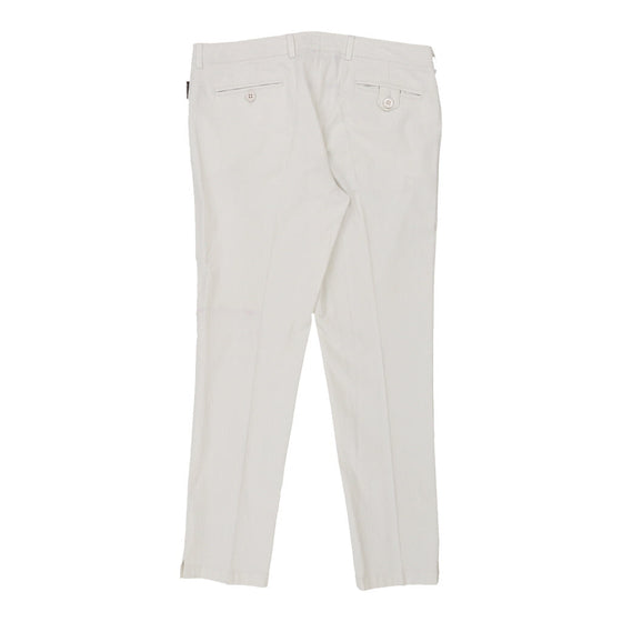 Moncler Trousers - 34W UK 12 White Cotton