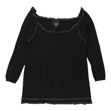  Just Cavalli Long Sleeve Top - Small Black Polyester