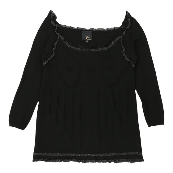 Just Cavalli Long Sleeve Top - Small Black Polyester