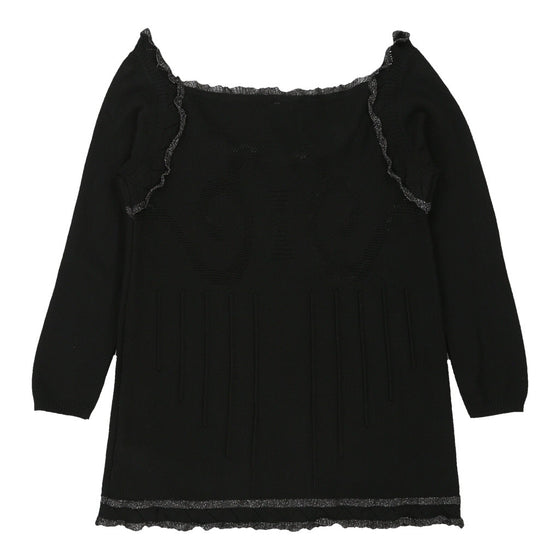 Just Cavalli Long Sleeve Top - Small Black Polyester