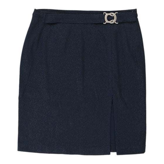 Cavalli Jeans Skirt - 32W UK 12 Navy Cotton