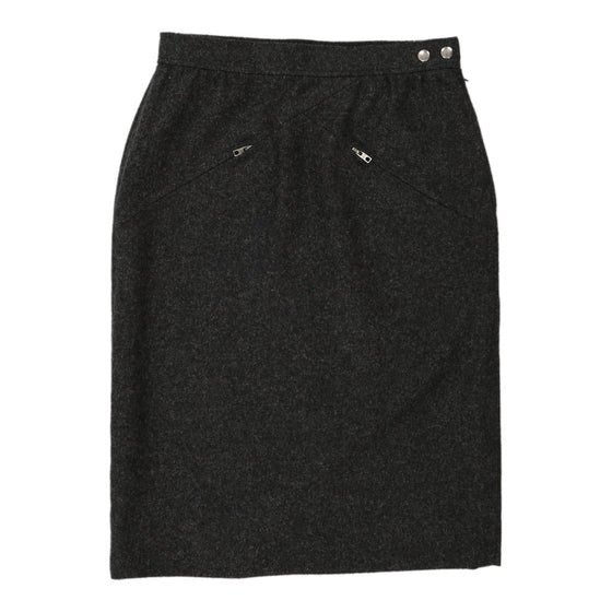 Yves Saint Laurent Skirt - 30W UK 10 Grey Wool Blend