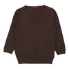 Burberry London V-Neck Jumper - Medium Brown Cotton