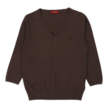  Burberry London V-Neck Jumper - Medium Brown Cotton