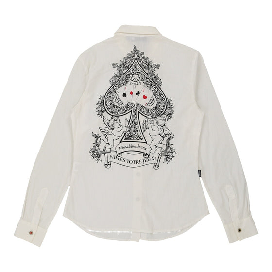 Moschino Jeans Shirt - Small White Cotton