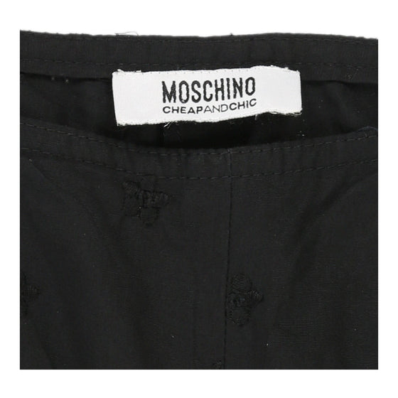 Cheap & Chic Moschino Trousers - 32W UK 12 Black Cotton