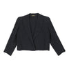 Pierre Cardin Cropped Blazer - Medium Black Cotton