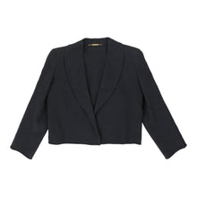  Pierre Cardin Cropped Blazer - Medium Black Cotton