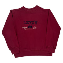  Levis Spellout Sweatshirt - Large Red Cotton Blend