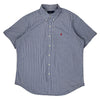 Ralph Lauren Checked Short Sleeve Shirt - XL Blue Cotton