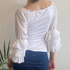 Vintage white Tensione In Bardot Top - womens small