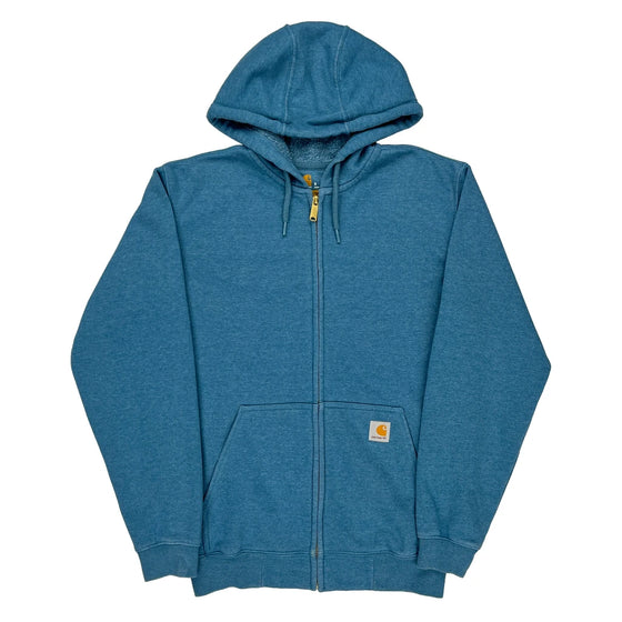 Carhartt Oversized Zip Up - Small Turquoise Cotton Blend