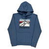 Patagonia Graphic Hoodie - Small Blue Cotton Blend