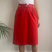  Vintage red Les Copains Midi Skirt - womens 24" waist