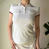 Vintage white Moncler Polo Shirt - womens small