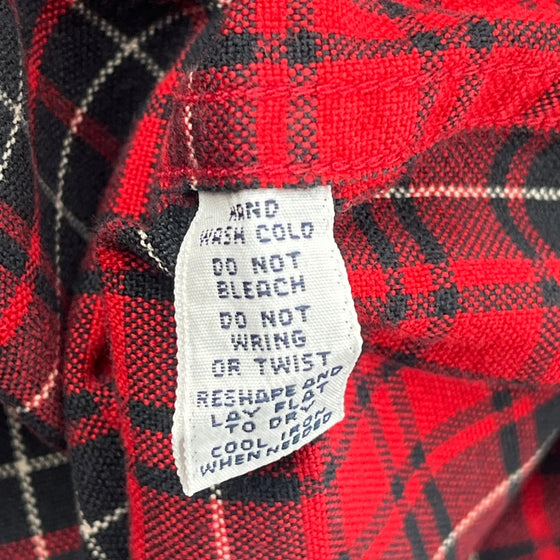 Woodsman Workshirt Ralph Lauren Checked Flannel Shirt - Small Red Cotton