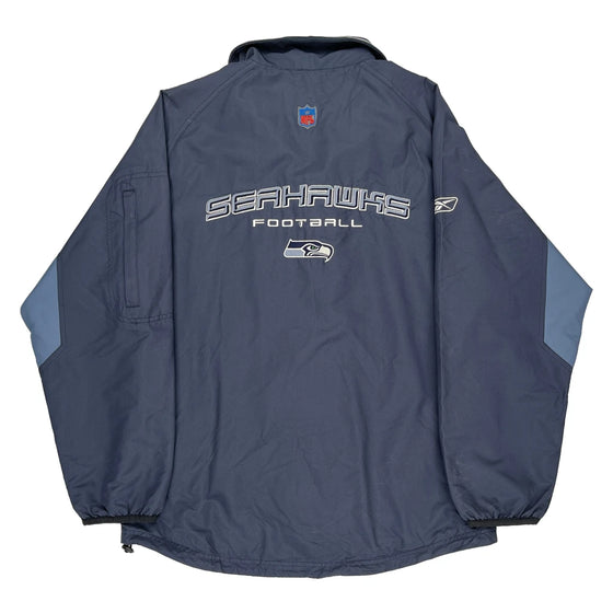 Seattle Seahawks Reebok Jacket - Medium Blue Polyester