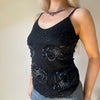 Vintage black Erika Dance Mesh Top - womens medium