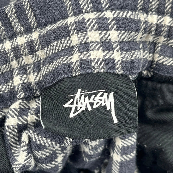 Stussy Checked Trousers - 34W 27L Black Cotton Blend