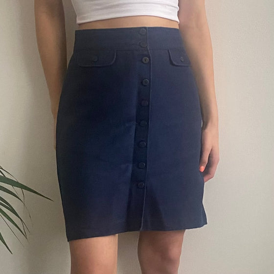 Vintage navy Missoni Sport Mini Skirt - womens 26" waist