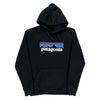 Patagonia Graphic Hoodie - Medium Black Cotton Blend