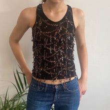  Vintage black Dixie Sequin Top - womens medium