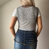 Vintage silver New Sensations Crochet Top - womens medium