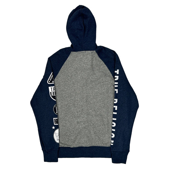 True Religion Graphic Hoodie - Small Grey Cotton Blend