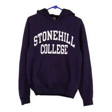  Vintagenavy Stonehill College Champion Hoodie - womens small