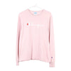 Vintage pink Champion Long Sleeve T-Shirt - womens medium