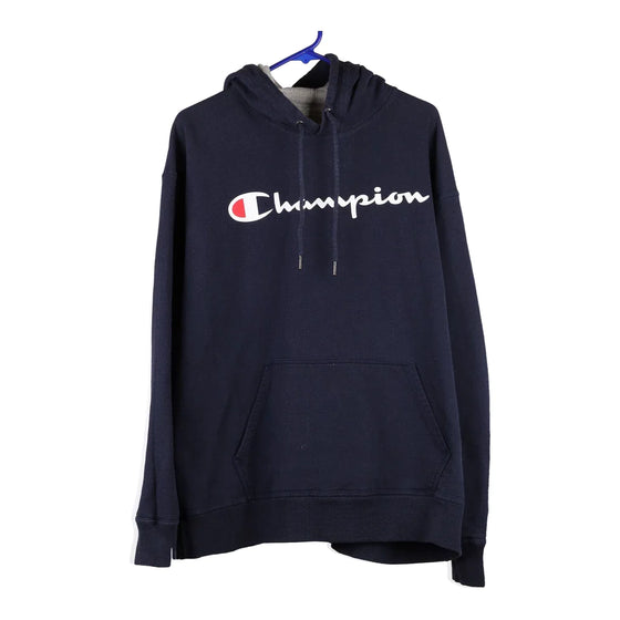 Vintage navy Champion Hoodie - mens x-large