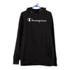 Vintage black Champion Hoodie - mens x-large