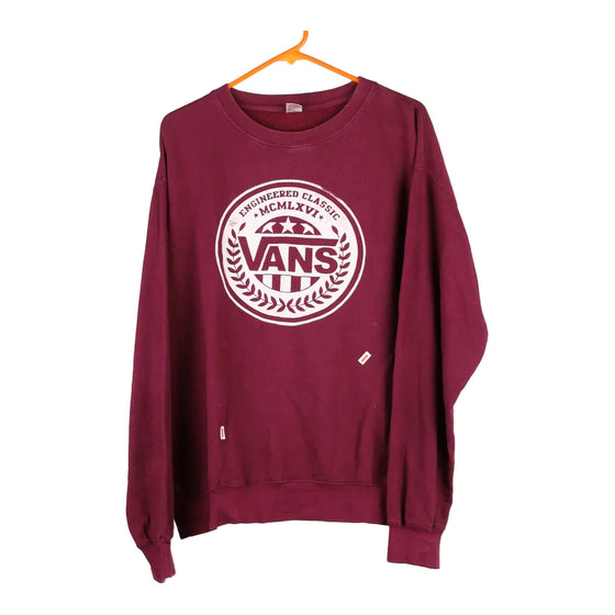 Vans discount sweatshirt red