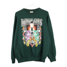  Vintage green Mardi Gras Tultex Sweatshirt - mens large