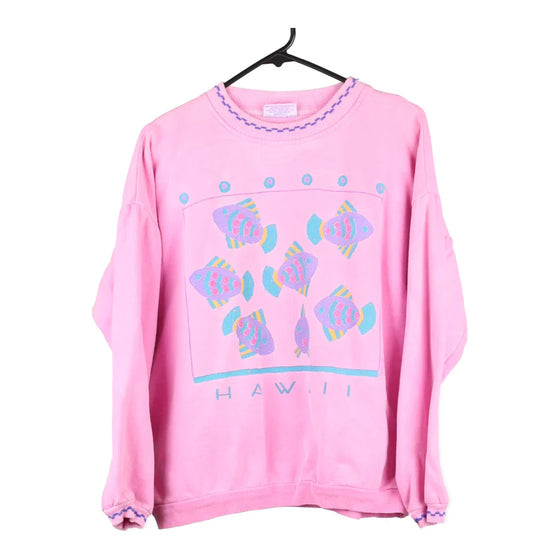 Vintage pink Hawaii Fresh Produce Sweatshirt - womens small