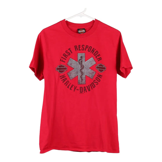 Vintage red First Responder Harley Davidson T-Shirt - mens small