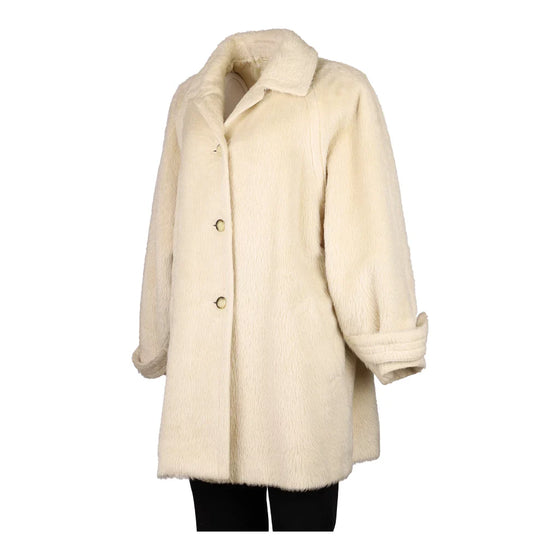 Vintage cream 80s Les Copains Coat - womens xx-large