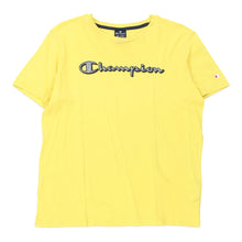  Vintage yellow Age 15-16 Champion T-Shirt - boys xx-large