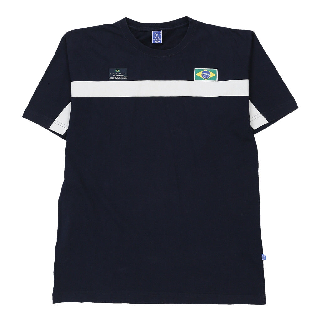  Vintage navy Brasil Katja Sport Football Shirt - mens medium