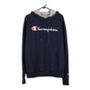 Vintage navy Champion Hoodie - mens medium