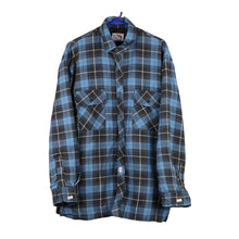 LUCKY BRAND Mens Flannel Shirt Large Blue Check Cotton, Vintage &  Second-Hand Clothing Online