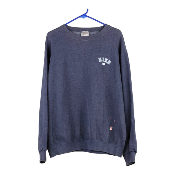 Vintage navy nike on sale sweatshirt