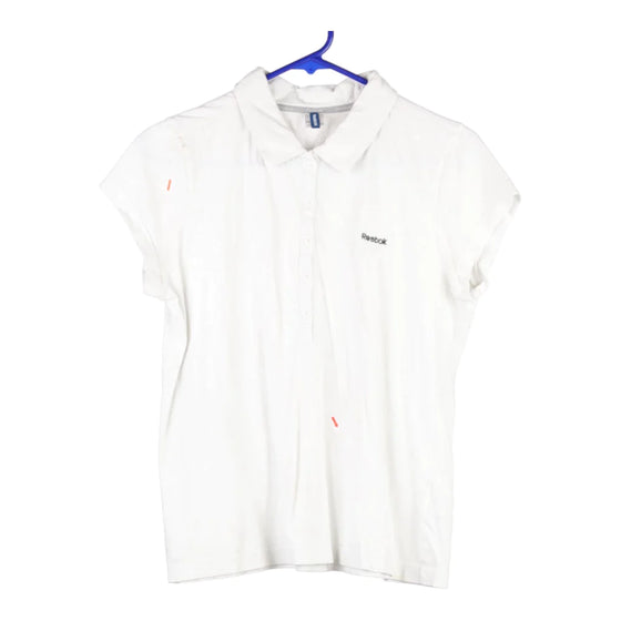 Vintage white Reebok Polo Shirt - womens medium