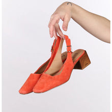  Vintage orange Fnd Heels - womens UK 6