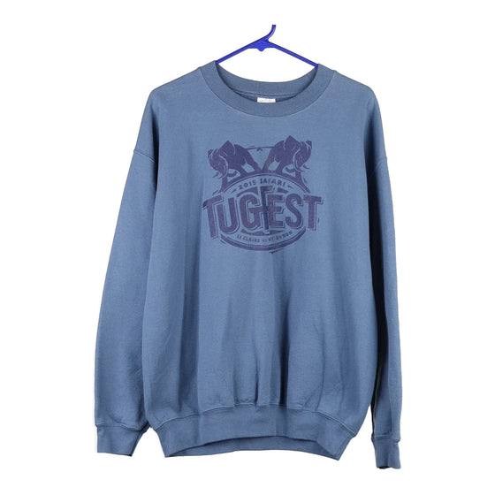 Vintage blue Gildan Sweatshirt - mens large