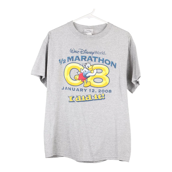 Vintage grey Disney World Half Marathon 2008 Walt Disney World T-Shirt - mens medium